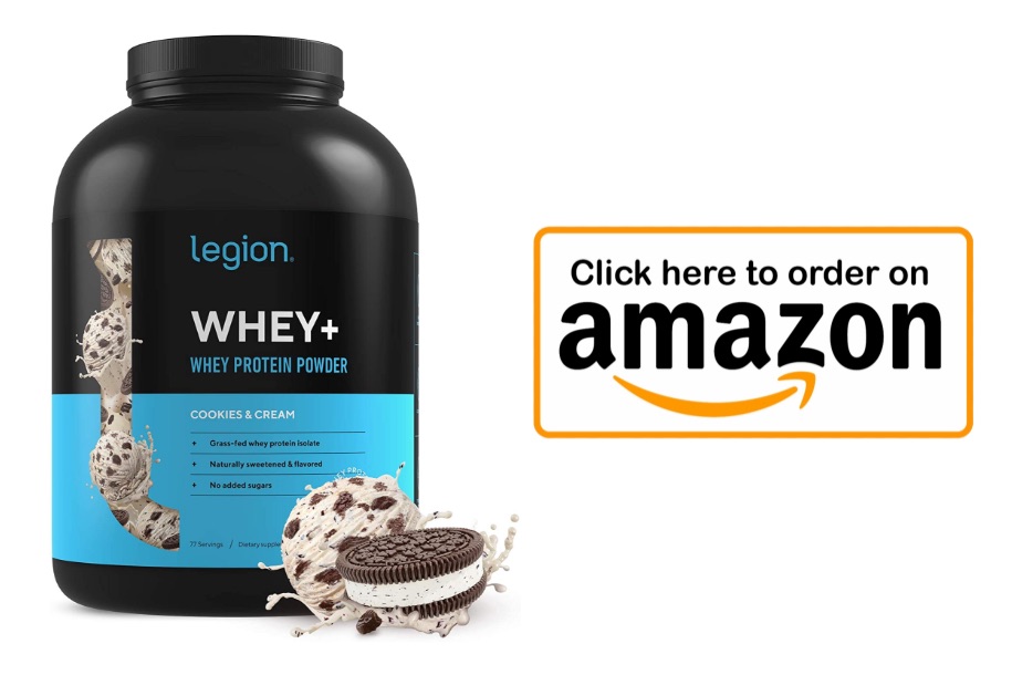 Legion Whey+ low carb sugar free protein powder