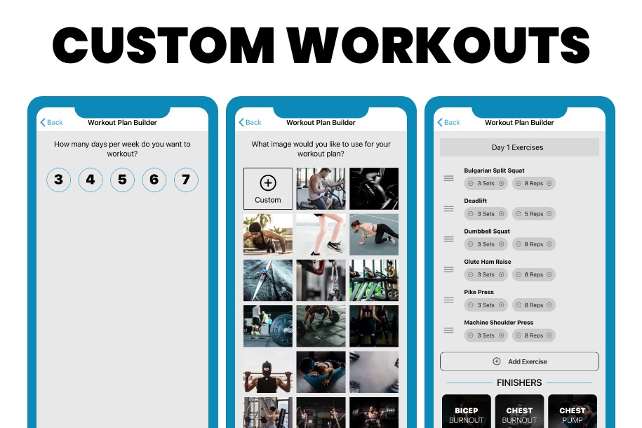 PHAT Workout App Custom Workout Builder
